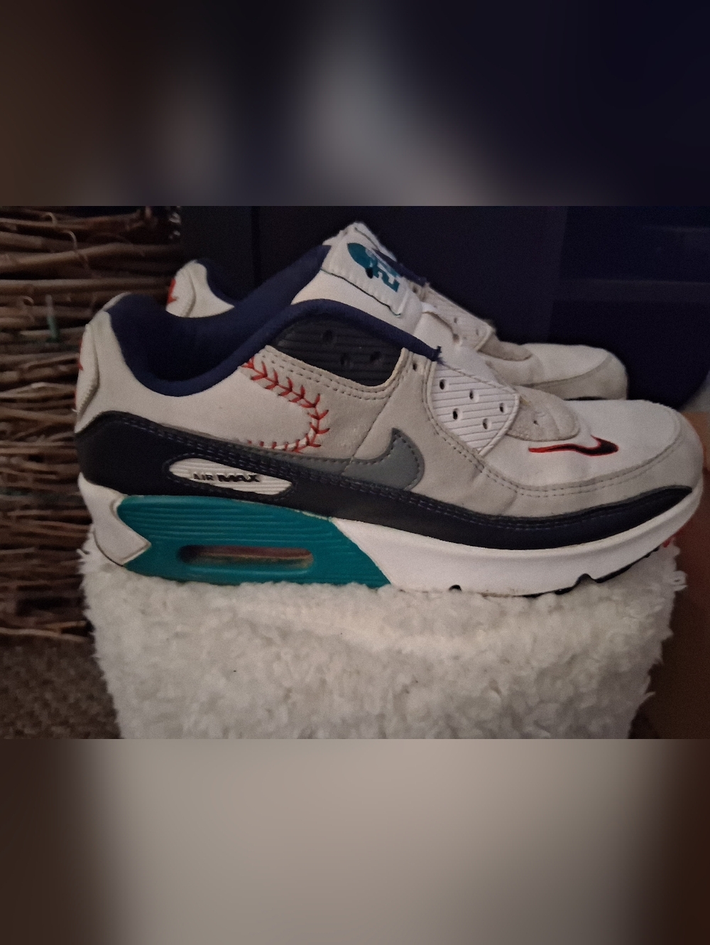 Nike Air Max 90 Ken Griffey Jr. "Backwards Cap" Swingman Sneakers Size 6.5 Y